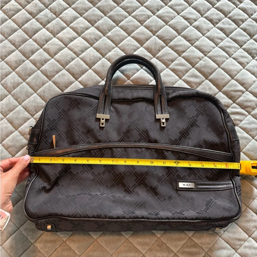 Tumi Black Satchel with T Monogram Hardware